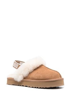 Brown calfskin suede slippers UGG KIDS | 1130395KCHE